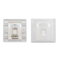 White single port network faceplate